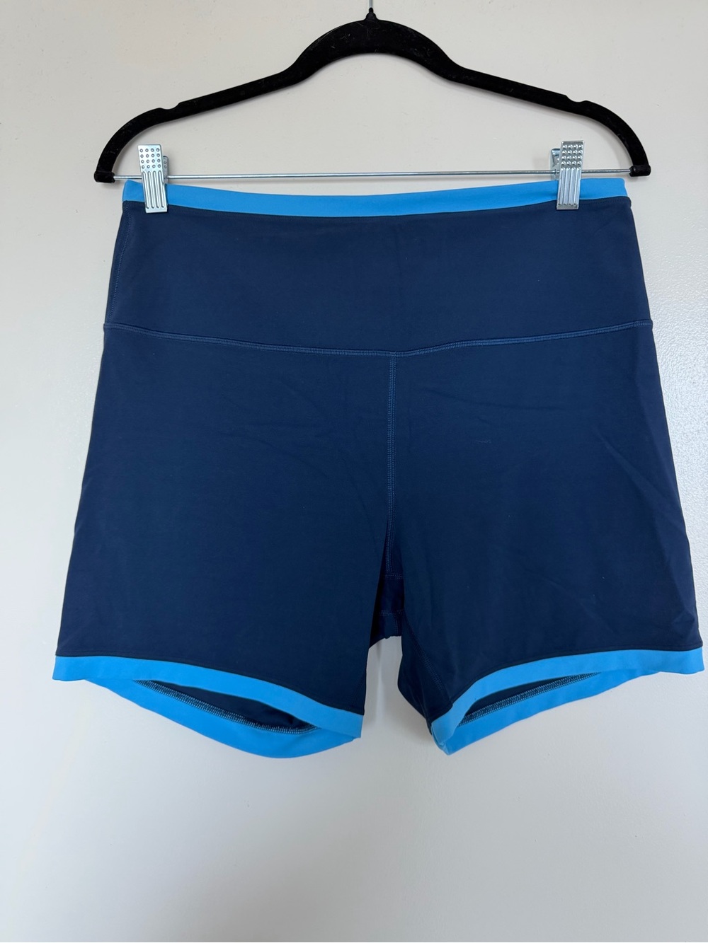 lululemon athletica Navy Shorts with Bright Blue Trim